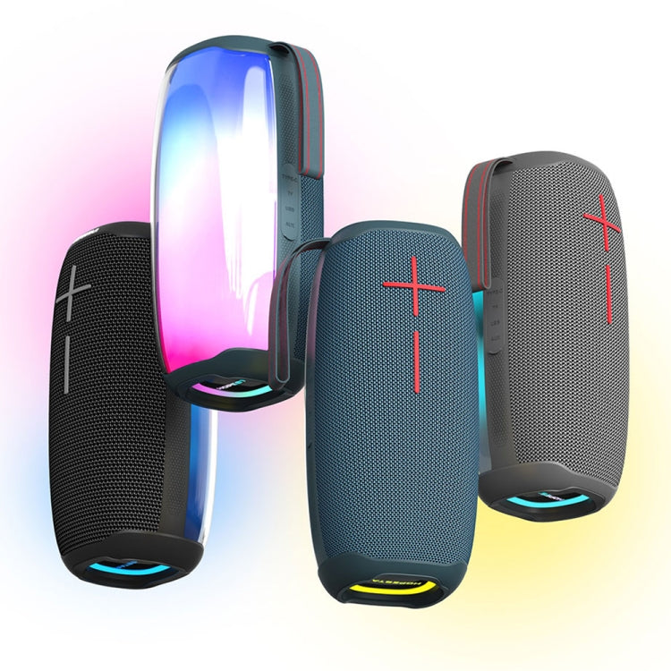 HOPESTAR P50 IPX6 Waterproof Outdoor Portable RGB Light Bluetooth Speaker(Black) - free shipping - PMC Jewellery - Order now!