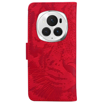 For Honor Magic6 Pro Tiger Embossing Pattern Flip Leather Phone Case(Red) - Honor Cases by PMC Jewellery | Online Shopping South Africa | PMC Jewellery | Buy Now Pay Later Mobicred