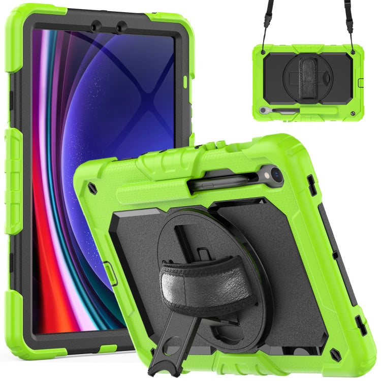 For Samsung Galaxy Tab S9 / S8 / S7 Silicone + PC Tablet Case(Yellow Green+Black) - Galaxy Tab S9 Cases by PMC Jewellery | Online Shopping South Africa | PMC Jewellery | Buy Now Pay Later Mobicred