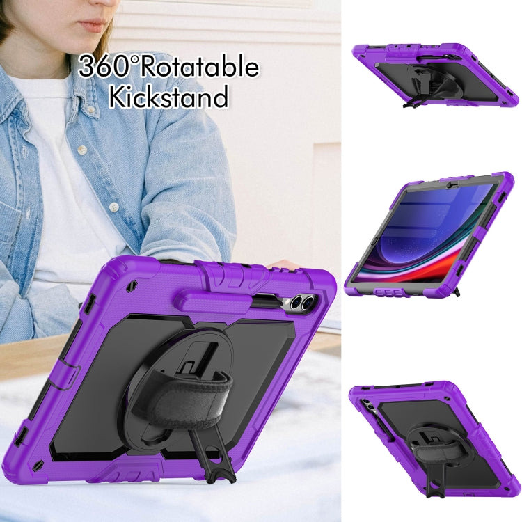 For Samsung Galaxy Tab S9+ / S8+ Silicone + PC Tablet Case(Purple+Black) - Galaxy Tab S9+ Cases by PMC Jewellery | Online Shopping South Africa | PMC Jewellery | Buy Now Pay Later Mobicred