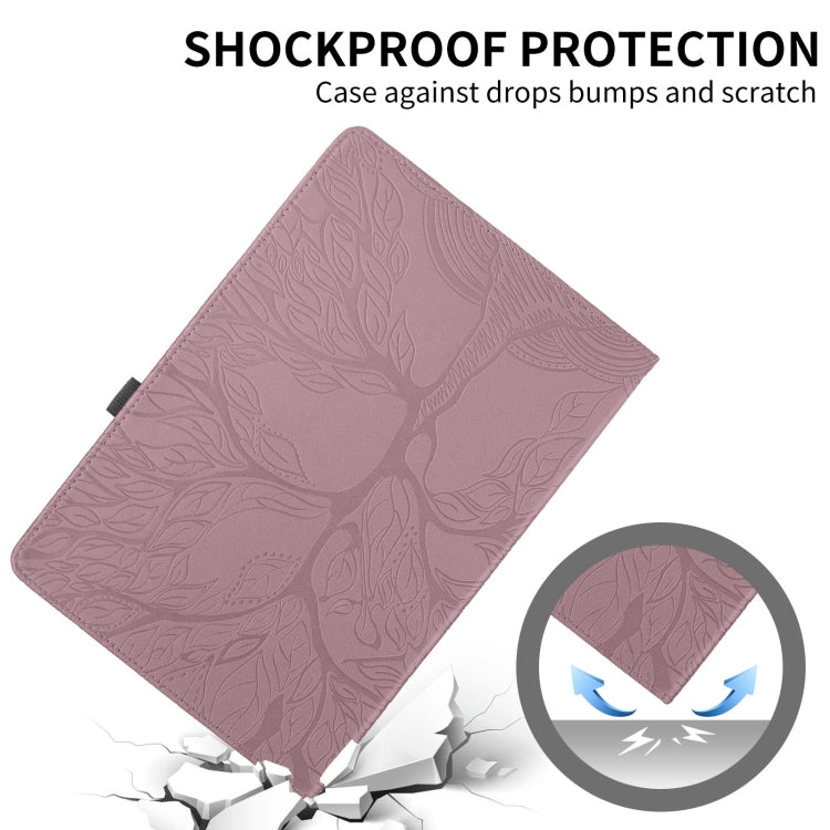For Lenovo Xiaoxin Pad 11 2nd 2023 Tree Life Embossed Rotation Leather Tablet Case(Rose Gold) - Lenovo by PMC TechLife | Online Shopping South Africa | PMC TechLife | Buy Now Pay Later Mobicred