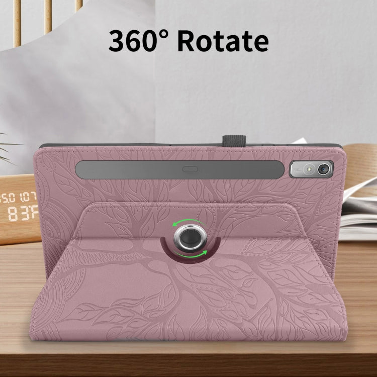 For Lenovo Tab P11 Pro 2nd / Xiaoxin Pad 11 Pro Tree Life Embossed Rotation Leather Tablet Case(Rose Gold) - Lenovo by PMC TechLife | Online Shopping South Africa | PMC TechLife | Buy Now Pay Later Mobicred