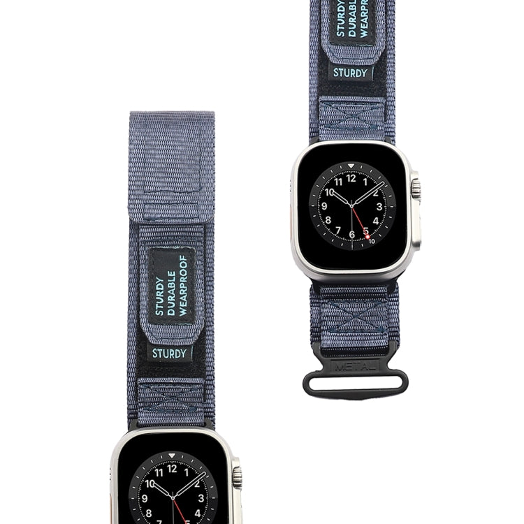 For Apple Watch Ultra 2 49mm AW Nylon Two-Section Watch Band(Blue) - Watch Bands by PMC TechLife | Online Shopping South Africa | PMC TechLife