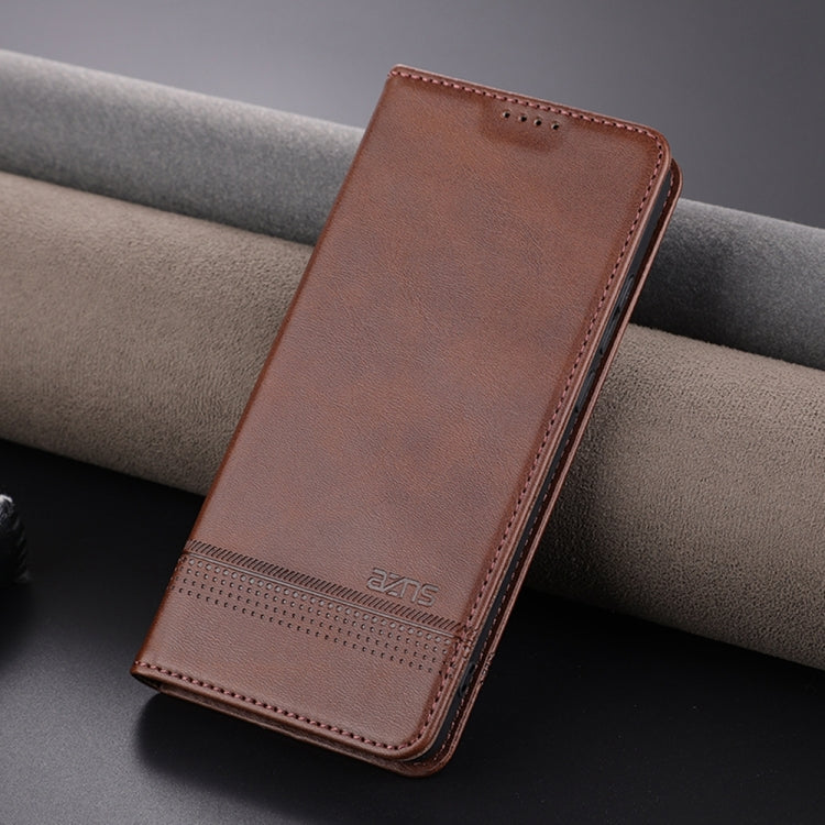 For OPPO K11 5G / OnePlus Nord CE3 AZNS Magnetic Calf Texture Flip Leather Phone Case(Dark Brown) - OPPO Cases by AZNS | Online Shopping South Africa | PMC Jewellery