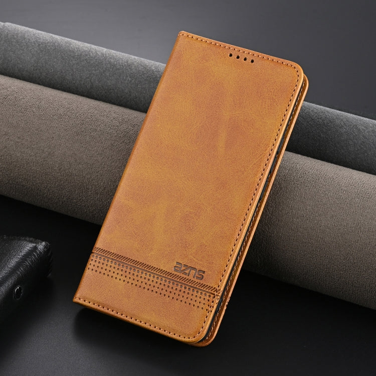 For OPPO Reno11 F AZNS Magnetic Calf Texture Flip Leather Phone Case(Light Brown) - Reno11 F Cases by AZNS | Online Shopping South Africa | PMC Jewellery | Buy Now Pay Later Mobicred