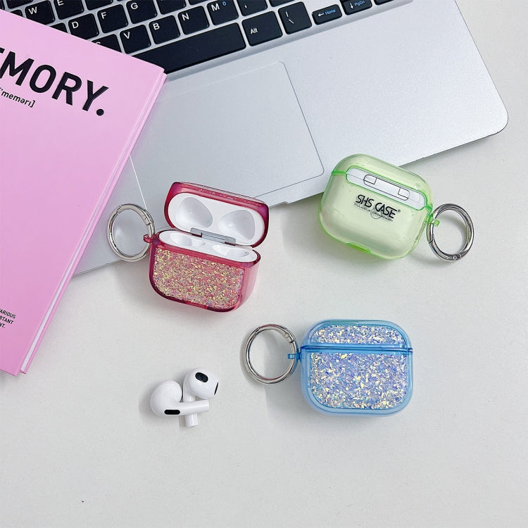 For AirPods 3 Flash Diamond Epoxy Bluetooth Earphone Protective Case(Pink) - For AirPods 3 by PMC Jewellery | Online Shopping South Africa | PMC Jewellery | Buy Now Pay Later Mobicred