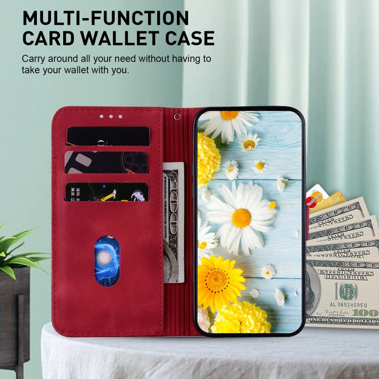 For Google Pixel 9 Lily Embossed Leather Phone Case(Red) - Google Cases by PMC TechLife | Online Shopping South Africa | PMC TechLife | Buy Now Pay Later Mobicred
