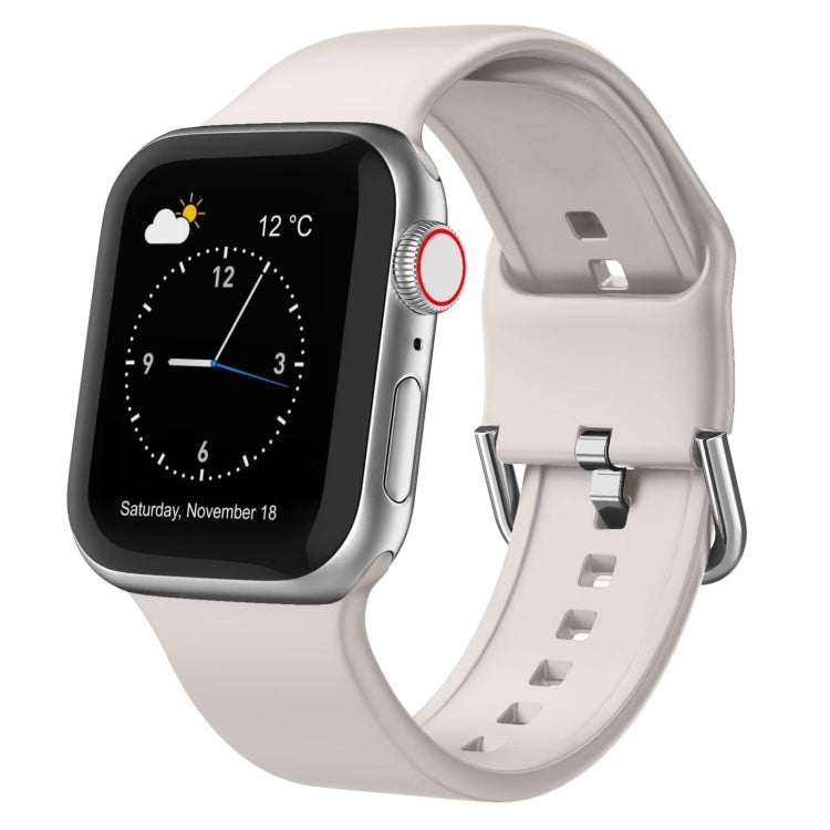For Apple Watch Series 8 41mm Pin Buckle Silicone Watch Band(Starlight) - free shipping - PMC TechLife - Order now!