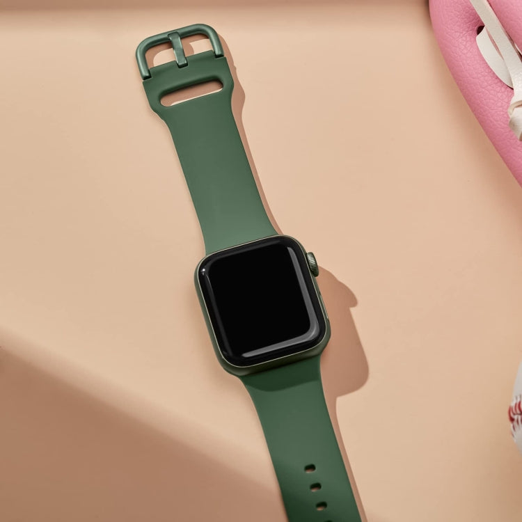 For Apple Watch SE 44mm Pin Buckle Silicone Watch Band(Clover) - free shipping - PMC TechLife - Order now!