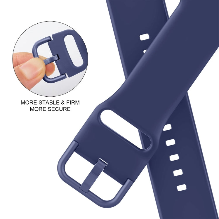 For Apple Watch SE 44mm Pin Buckle Silicone Watch Band(Violet Gray) - free shipping - PMC TechLife - Order now!