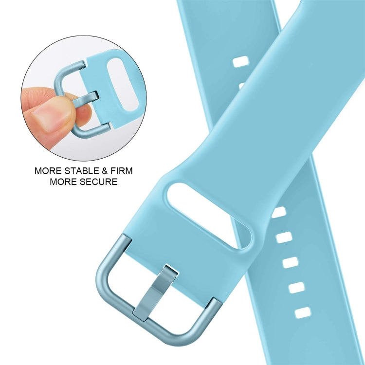 For Apple Watch 42mm Pin Buckle Silicone Watch Band(Light Blue) - free shipping - PMC TechLife - Order now!