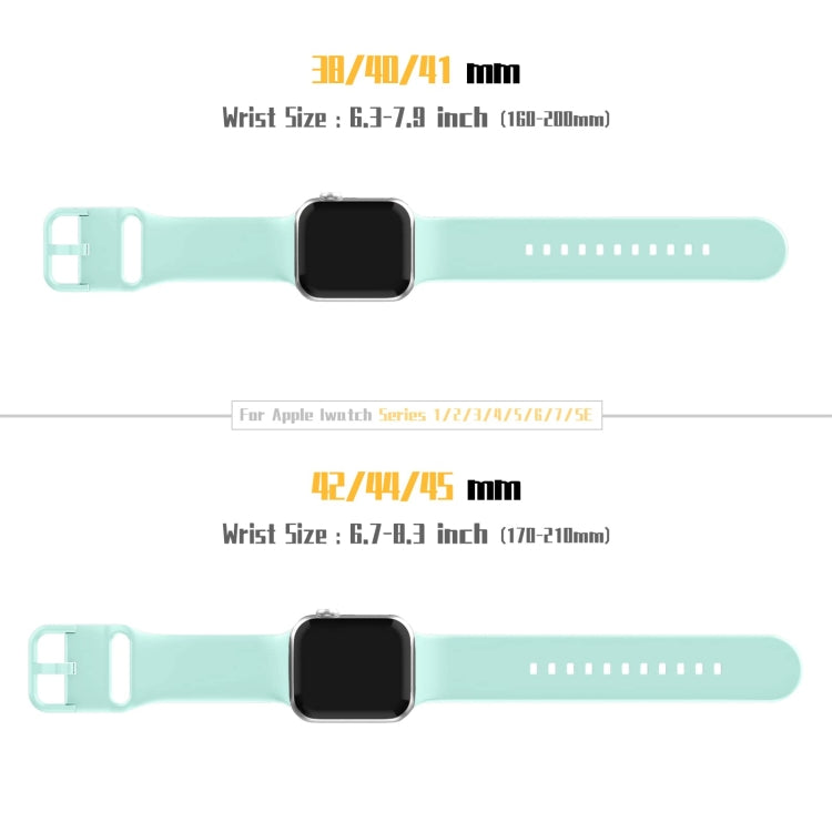 For Apple Watch 38mm Pin Buckle Silicone Watch Band(Mint Green) - free shipping - PMC TechLife - Order now!