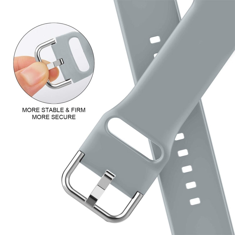 For Apple Watch 38mm Pin Buckle Silicone Watch Band(Light Grey) - free shipping - PMC TechLife - Order now!