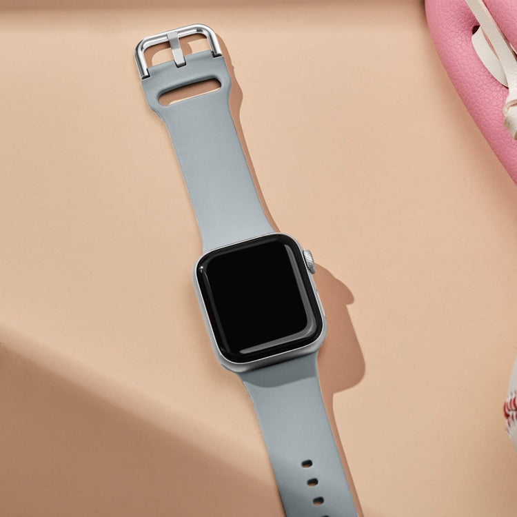 For Apple Watch 38mm Pin Buckle Silicone Watch Band(Light Grey) - free shipping - PMC TechLife - Order now!