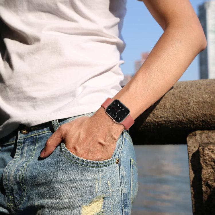 For Apple Watch 38mm Pin Buckle Silicone Watch Band(Coral) - free shipping - PMC TechLife - Order now!