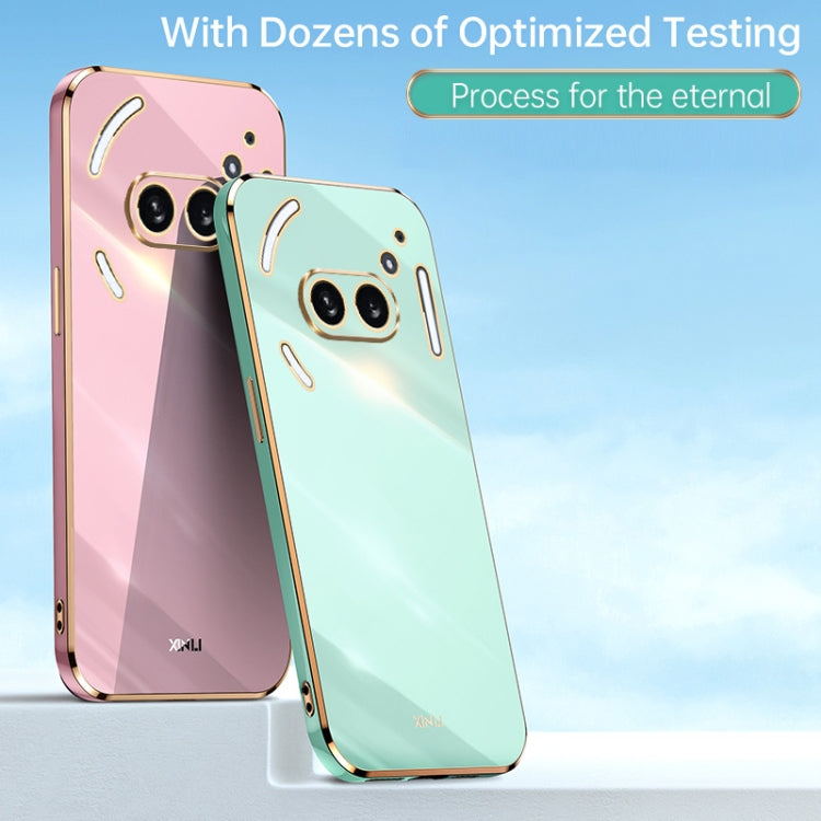 For Nothing Phone 2A XINLI Straight Edge 6D Electroplate TPU Phone Case(Mint Green) - More Brand by XINLI | Online Shopping South Africa | PMC Jewellery | Buy Now Pay Later Mobicred