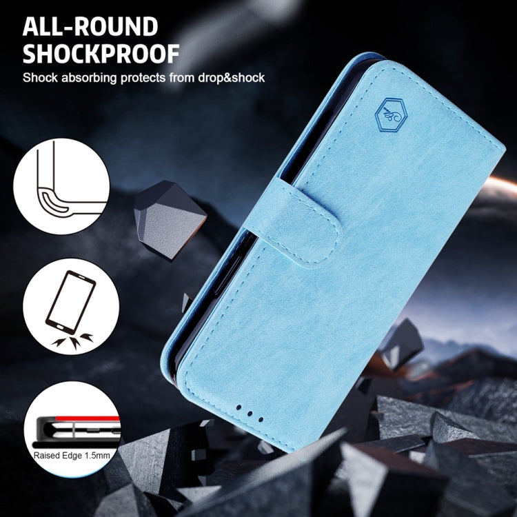 For Google Pixel 9 Skin Feeling Oil Leather Texture PU + TPU Phone Case(Light Blue) - Google Cases by PMC TechLife | Online Shopping South Africa | PMC TechLife | Buy Now Pay Later Mobicred