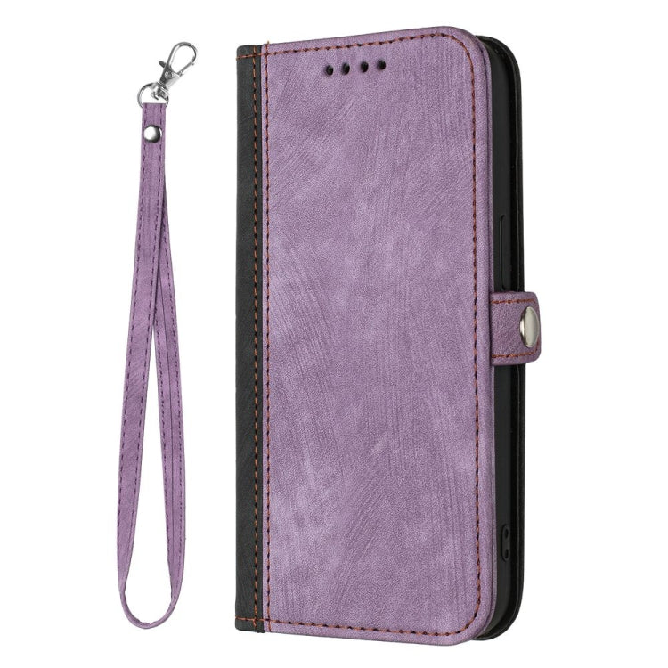 For Motorola Moto G Stylus 5G 2024 Side Buckle Double Fold Hand Strap Leather Phone Case(Purple) - Motorola Cases by PMC Jewellery | Online Shopping South Africa | PMC Jewellery | Buy Now Pay Later Mobicred