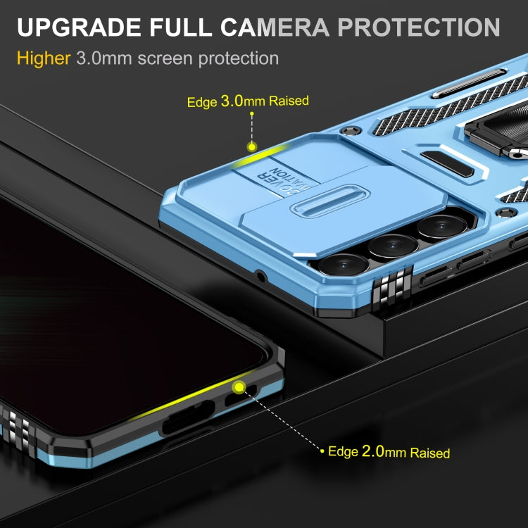 For Samsung Galaxy S24 5G Armor PC + TPU Camera Shield Phone Case(Light Blue) - free shipping - PMC TechLife - Order now!