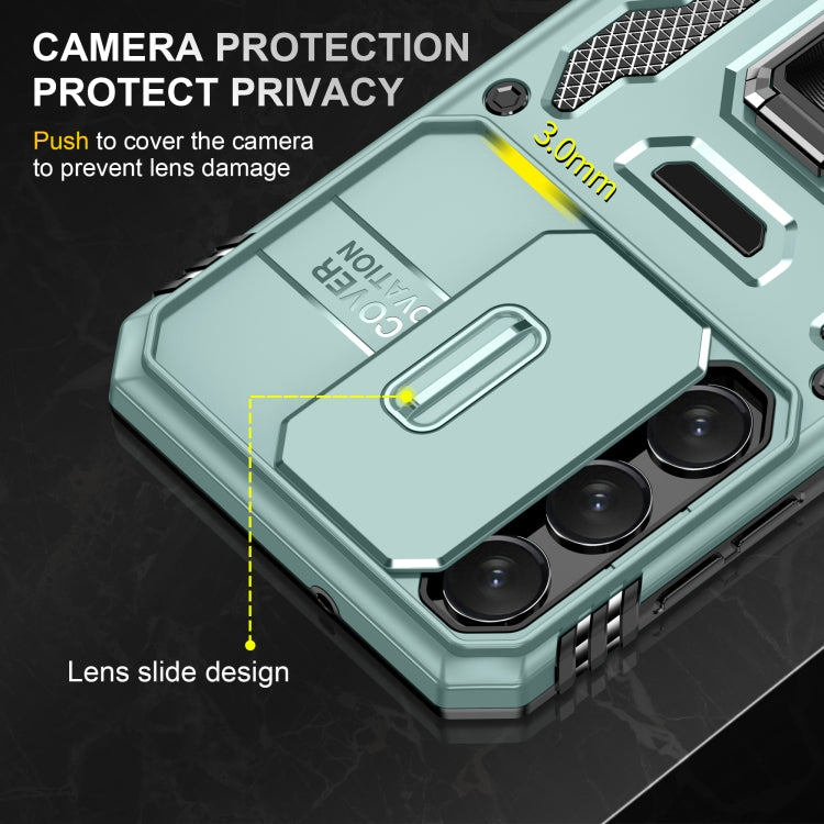 For Samsung Galaxy S24+ 5G Armor PC + TPU Camera Shield Phone Case(Alpine Green) - Galaxy S24+ 5G Cases by PMC TechLife | Online Shopping South Africa | PMC TechLife