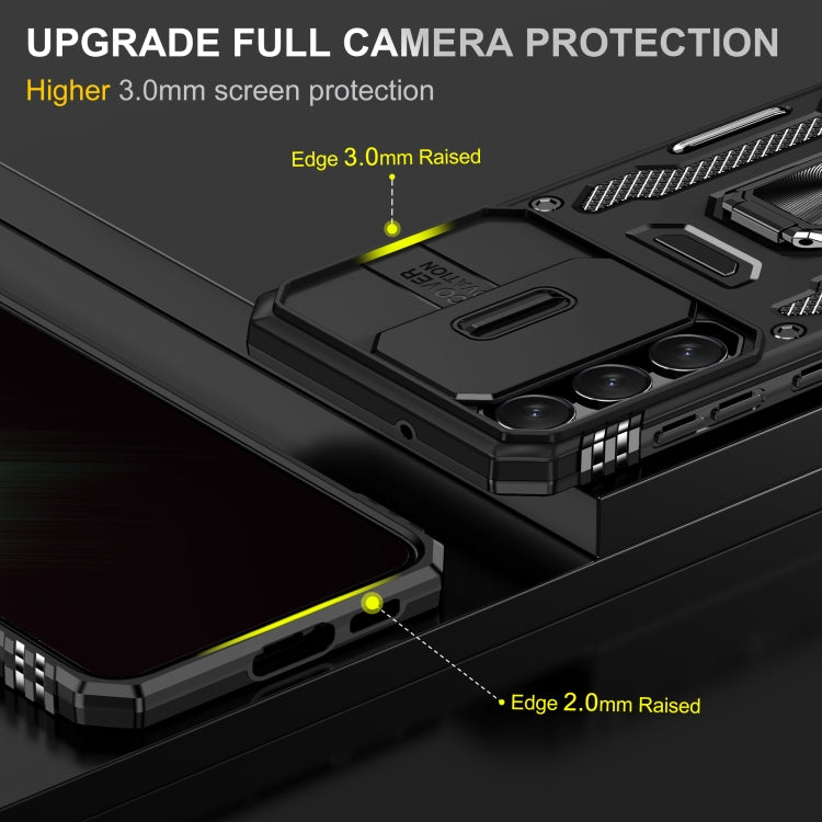 For Samsung Galaxy S24+ 5G Armor PC + TPU Camera Shield Phone Case(Black) - free shipping - PMC TechLife - Order now!