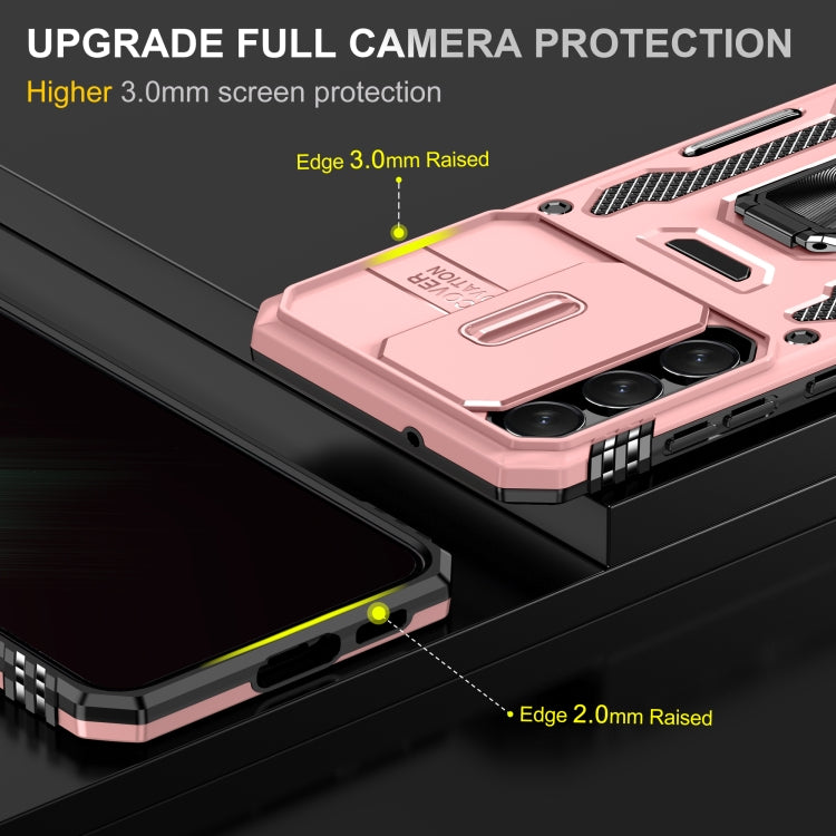 For Samsung Galaxy S24+ 5G Armor PC + TPU Camera Shield Phone Case(Rose Gold) - Galaxy S24+ 5G Cases by PMC TechLife | Online Shopping South Africa | PMC TechLife
