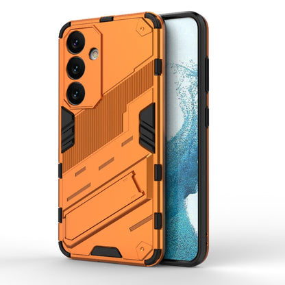 For Samsung Galaxy S24 5G Punk Armor 2 in 1 PC + TPU Shockproof Phone Case with Invisible Holder(Orange) - Galaxy S24 5G Cases by PMC Jewellery | Online Shopping South Africa | PMC Jewellery