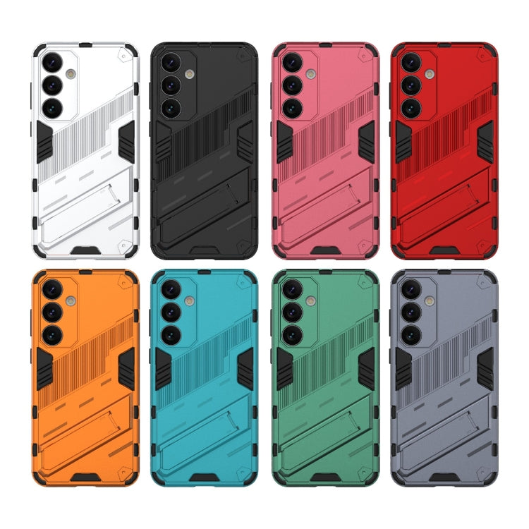 For Samsung Galaxy S24+ 5G Punk Armor 2 in 1 PC + TPU Shockproof Phone Case with Invisible Holder(White) - free shipping - PMC TechLife - Order now!