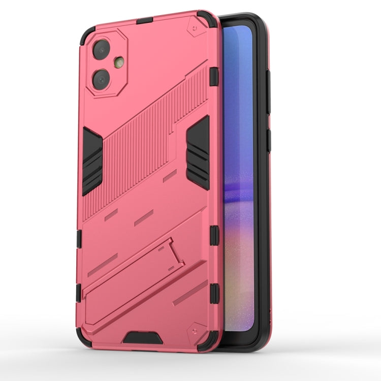 For Samsung Galaxy A05 4G Punk Armor 2 in 1 PC + TPU Shockproof Phone Case with Invisible Holder(Light Red) - Galaxy Phone Cases by PMC Jewellery | Online Shopping South Africa | PMC Jewellery