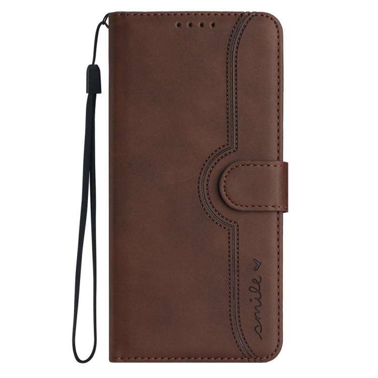 For iPhone 17 Pro Max Heart Pattern Skin Feel Leather Phone Case(Brown) - free shipping - PMc TechLife - Order now!