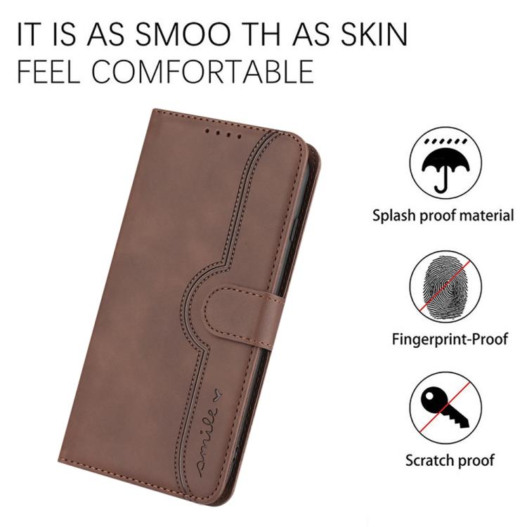 For iPhone 17 Pro Max Heart Pattern Skin Feel Leather Phone Case(Brown) - free shipping - PMc TechLife - Order now!