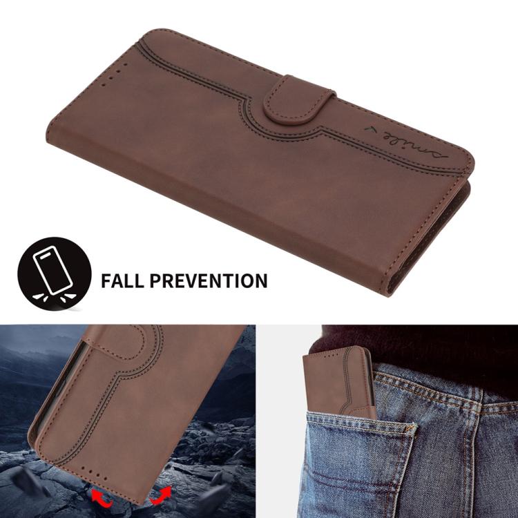 For iPhone 17 Pro Max Heart Pattern Skin Feel Leather Phone Case(Brown) - free shipping - PMc TechLife - Order now!
