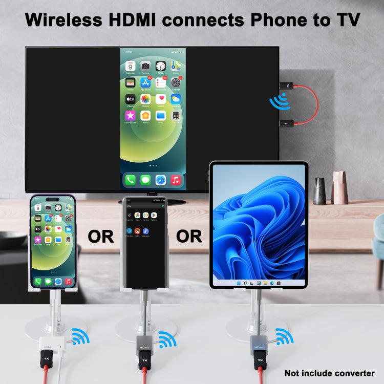 THT-020-8-2 4 in 1 HDMI Transmitter Wireless Screen Sharer Set(Black) - Wireless Display Dongle by PMC TechLife | Online Shopping South Africa | PMC TechLife | Buy Now Pay Later Mobicred