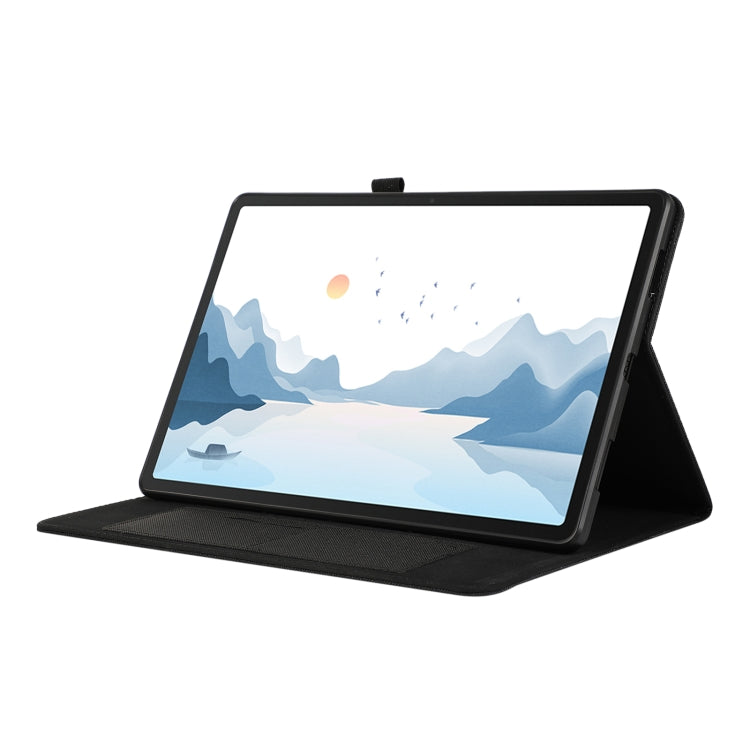For Lenovo Tab P12 Horizontal Flip TPU + Fabric PU Leather Tablet Case(Black) - Lenovo by PMC TechLife | Online Shopping South Africa | PMC TechLife | Buy Now Pay Later Mobicred
