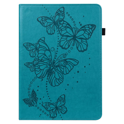 For Samsung Galaxy Tab S9 Embossed Butterfly Pattern Leather Tablet Case(Blue) - Galaxy Tab S9 Cases by PMC Jewellery | Online Shopping South Africa | PMC Jewellery | Buy Now Pay Later Mobicred