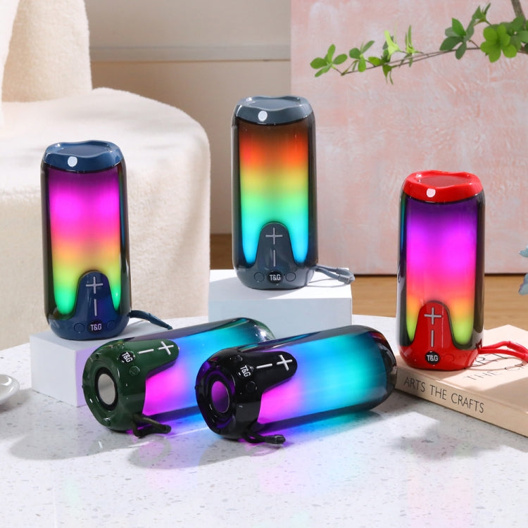 T&G TG651 Portable LED Wireless Bluetooth Speaker Outdoor TWS Subwoofer(Blue) - free shipping - PMC Jewellery - Order now!