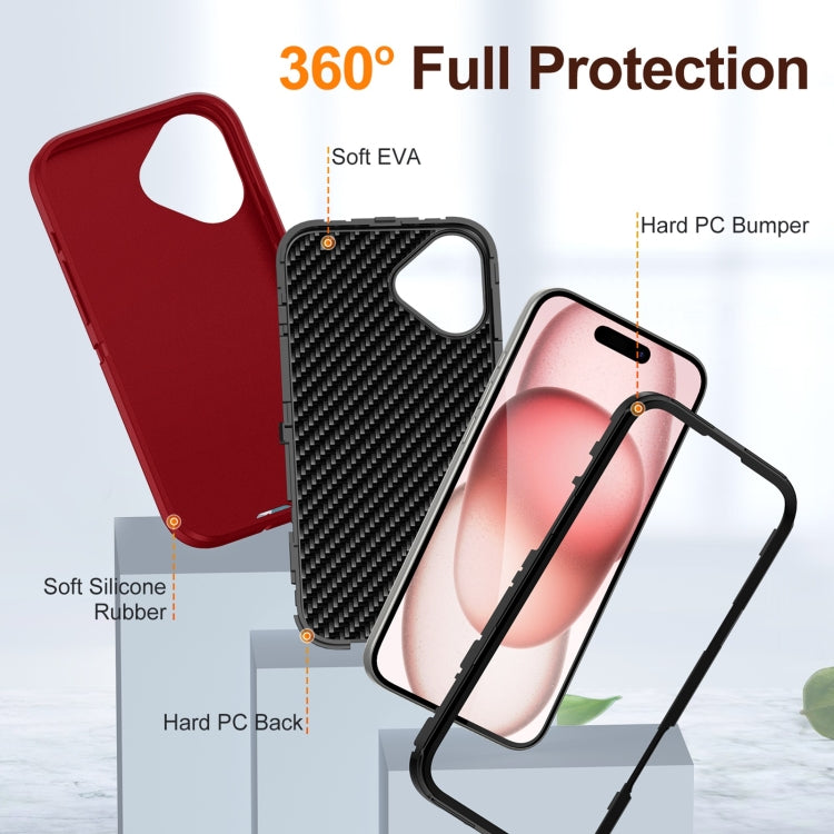 For iPhone 16 Life Waterproof Rugged Phone Case(Red + Black) - iPhone 16 Cases by PMC TechLife | Online Shopping South Africa | PMC TechLife | Buy Now Pay Later Mobicred