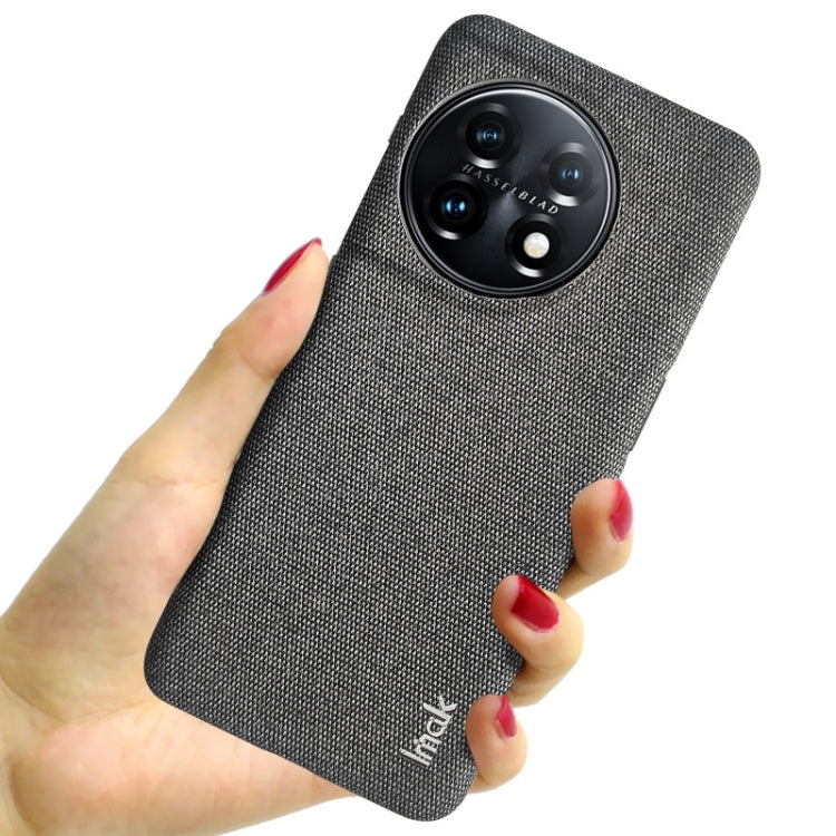 For OnePlus 11 5G imak Ruiyi Series Cloth Texture PU + PC Phone Case(Dark Grey) - OnePlus Cases by imak | Online Shopping South Africa | PMC TechLife | Buy Now Pay Later Mobicred