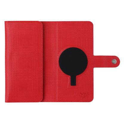 For iPhone 15 Plus ViLi GHB Series MagSafe Magnetic Zipper Leather Phone Case(Red) - iPhone 15 Plus Cases by ViLi | Online Shopping South Africa | PMC Jewellery | Buy Now Pay Later Mobicred