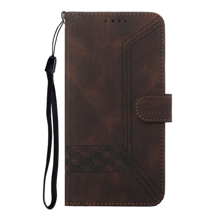 For iPhone 17 Air Cubic Skin Feel Flip Leather Phone Case(Brown) - free shipping - PMc TechLife - Order now!