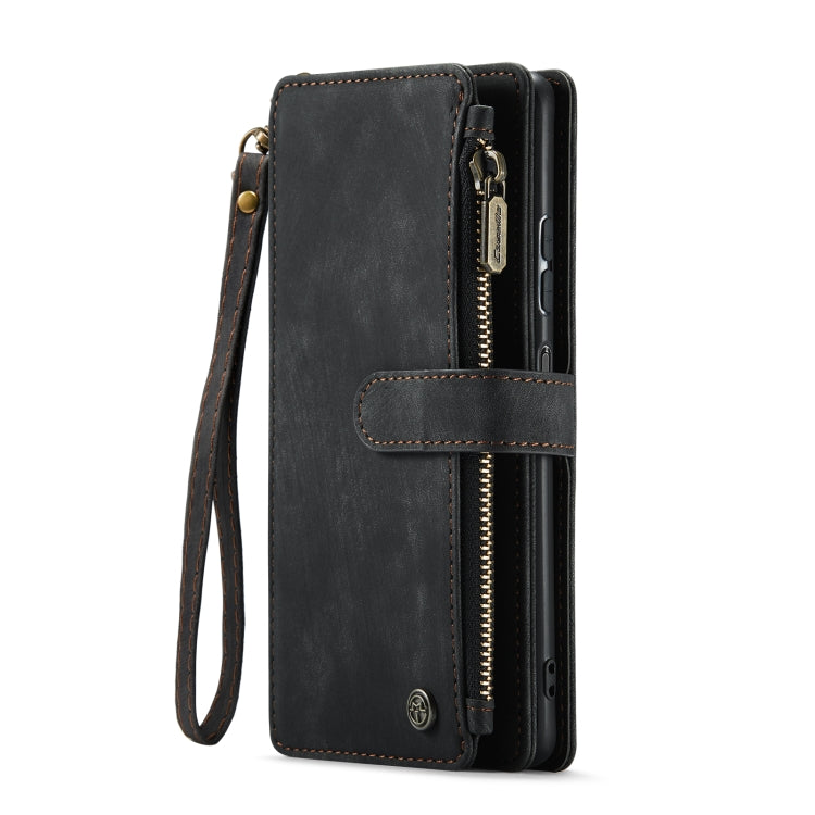 For Samsung Galaxy A24 4G CaseMe C30 Card Slots Zipper Wallet Leather Phone Case(Black) - Galaxy Phone Cases by CaseMe | Online Shopping South Africa | PMC Jewellery | Buy Now Pay Later Mobicred