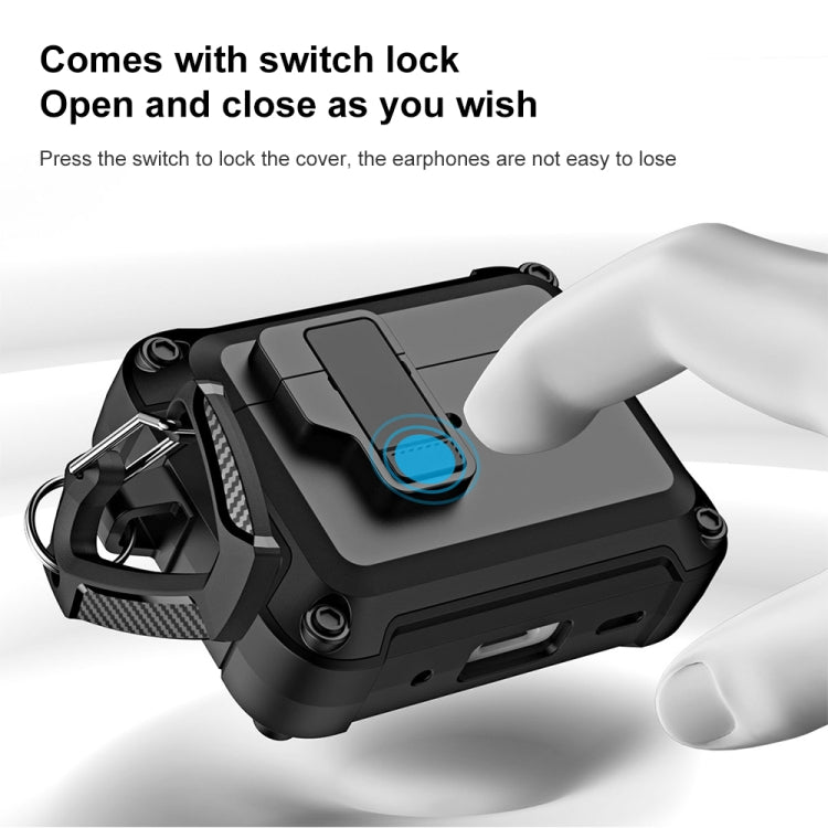For AirPods Pro 2 TPU + PC Wireless Bluetooth Earphone Protective Case with Switch Lock & Hook(Royal Blue) - free shipping - PMC Jewellery - Order now!