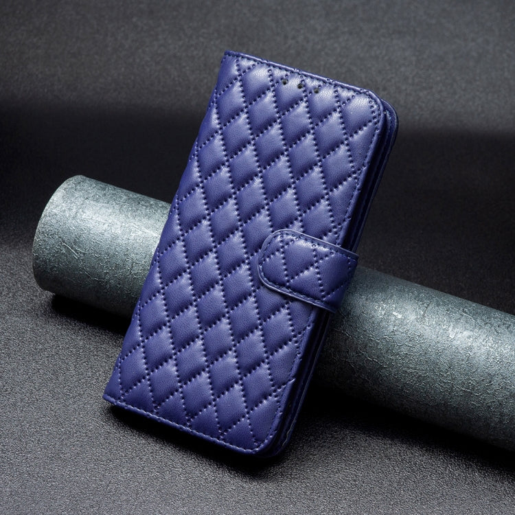 For Motorola Edge 40 Neo Diamond Lattice Wallet Flip Leather Phone Case(Blue) - Motorola Cases by PMC TechLife | Online Shopping South Africa | PMC TechLife | Buy Now Pay Later Mobicred