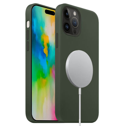 For iPhone 16 Pro Max Liquid Silicone Full Coverage MagSafe Phone Case(Deep Green) - iPhone 16 Pro Max Cases by PMC Jewellery | Online Shopping South Africa | PMC Jewellery | Buy Now Pay Later Mobicred