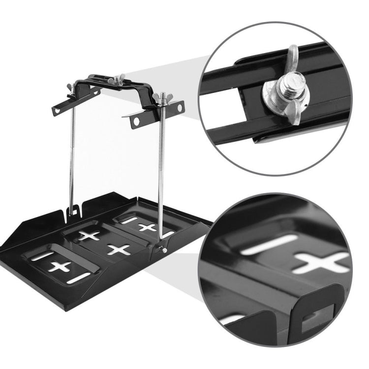 Car Universal Battery Bracket Adjustable Battery Fixed Holder + Base Tray, Size:28.5cm Base + 23cm Bracket - Engine Fittings by PMC TechLife | Online Shopping South Africa | PMC TechLife | Buy Now Pay Later Mobicred