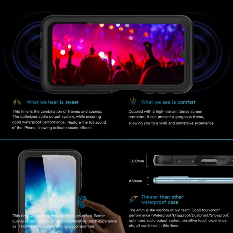 For Samsung Galaxy A25 5G RedPepper IP68 Life Waterproof Phone Case(Black) - Galaxy Phone Cases by RedPepper | Online Shopping South Africa | PMc TechLife | Buy Now Pay Later Mobicred