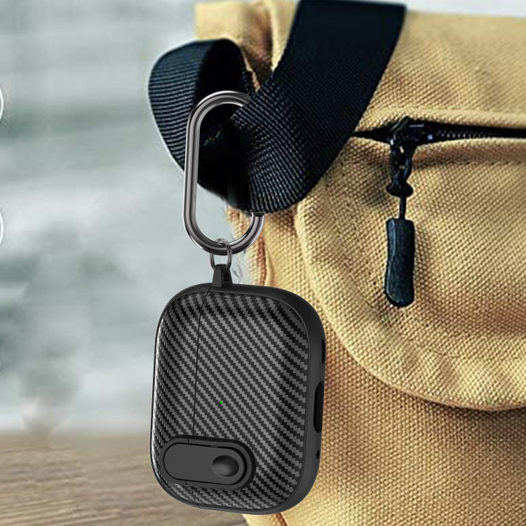 For AirPods 3 Carbon Fiber Texture Wireless Earphones Case with Security Lock(Black) - For AirPods 3 by PMC Jewellery | Online Shopping South Africa | PMC Jewellery | Buy Now Pay Later Mobicred