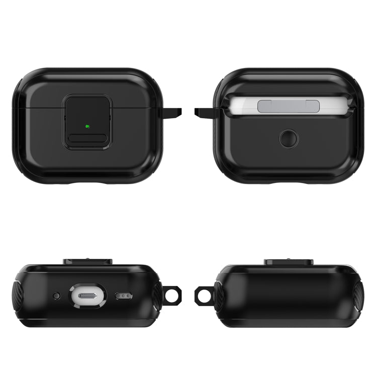 For AirPods Pro 2 TPU + PC Wireless Earphones Case with Magnetic Switch(White) - For AirPods Pro 2 by PMC Jewellery | Online Shopping South Africa | PMC Jewellery | Buy Now Pay Later Mobicred