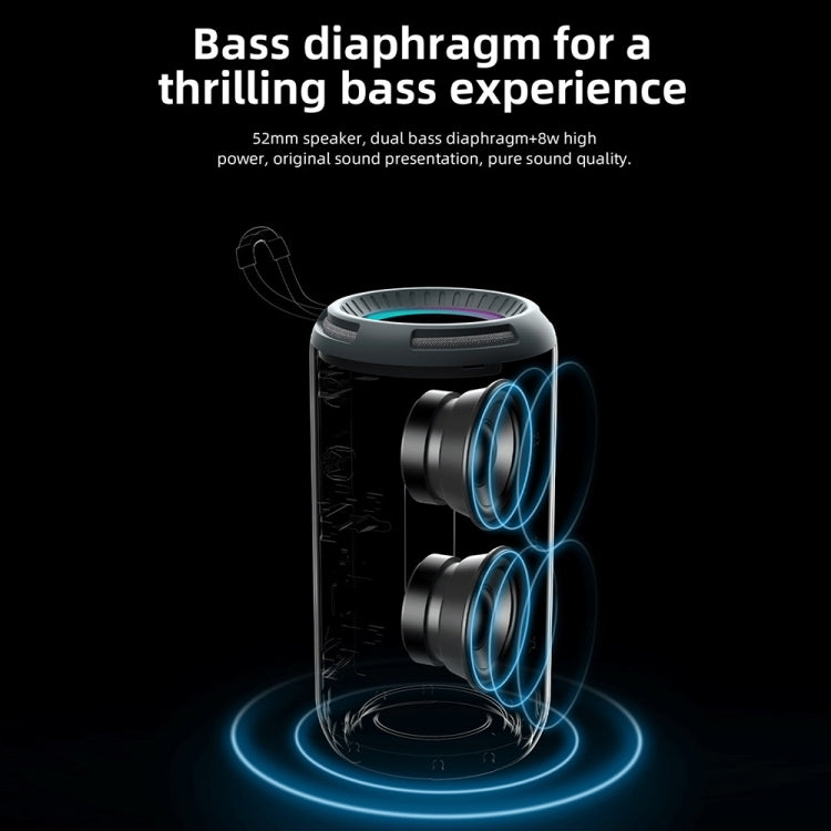 T&G TG-656 Portable Wireless 3D Stereo Subwoofer Bluetooth Speaker Support FM / LED Atmosphere Light(Black) - free shipping - PMC Jewellery - Order now!