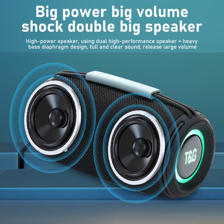 T&G TG-657 Portable Wireless 3D Stereo Subwoofer Bluetooth Speaker Support FM / LED Atmosphere Light(Grey) - free shipping - PMC Jewellery - Order now!